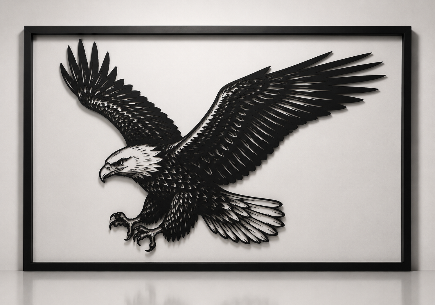 Soaring Eagle Silhouette Cutout Panel